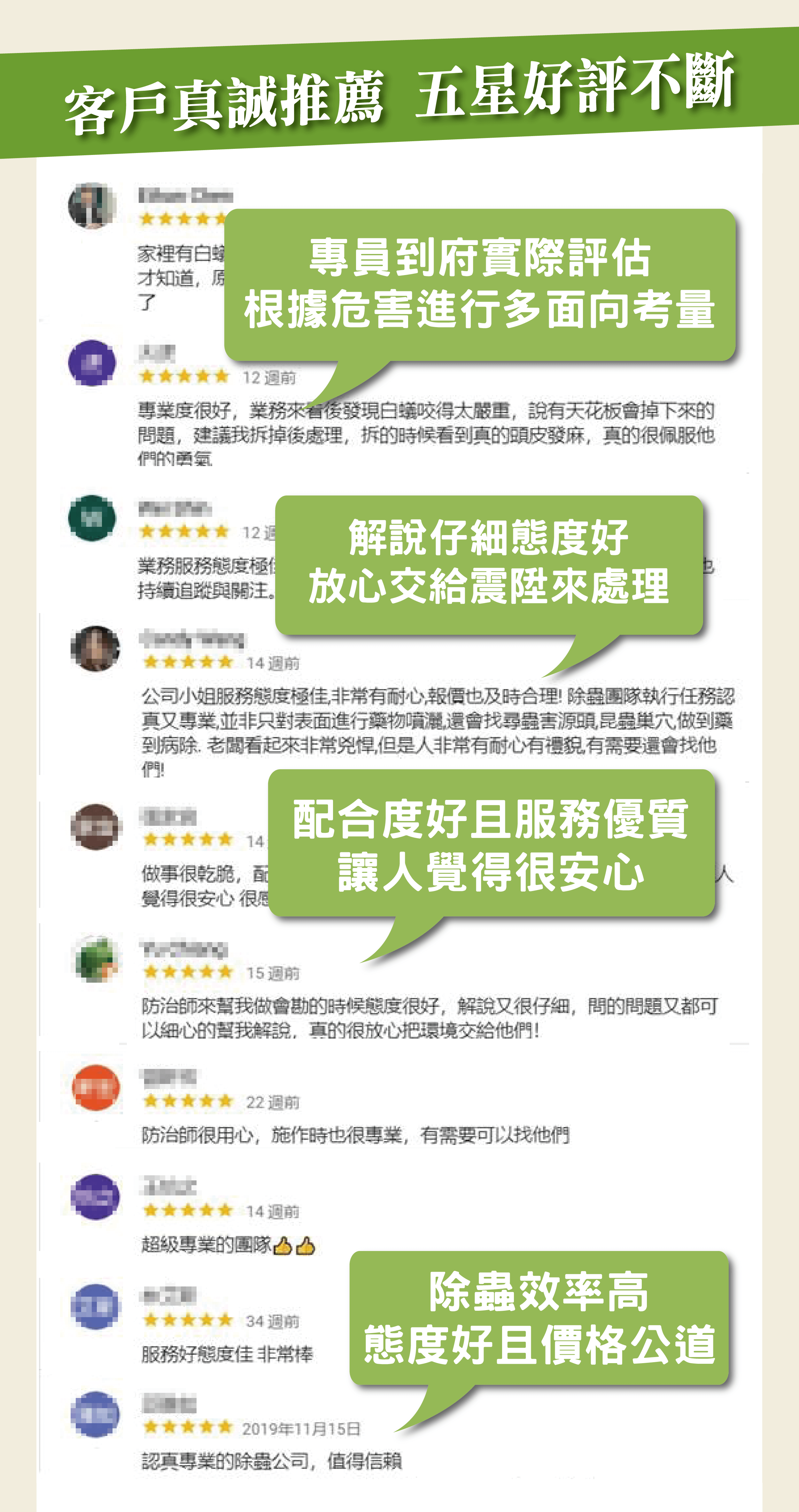 除白蟻好評推薦，五星評論不斷