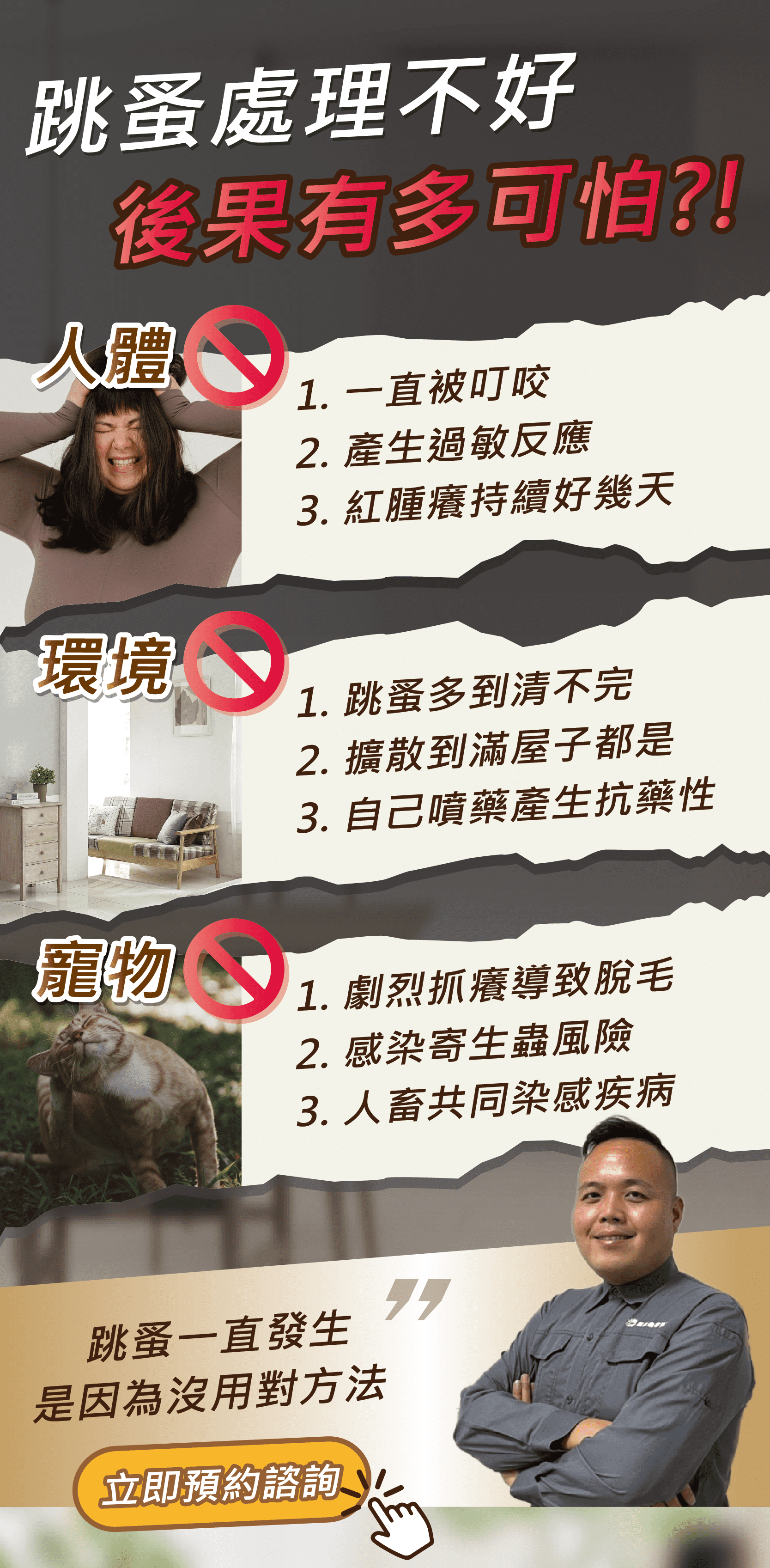 震陞蟲害防控-跳蚤防治_消毒除蟲公司_為什麼跳蚤要處理，不處理的危害