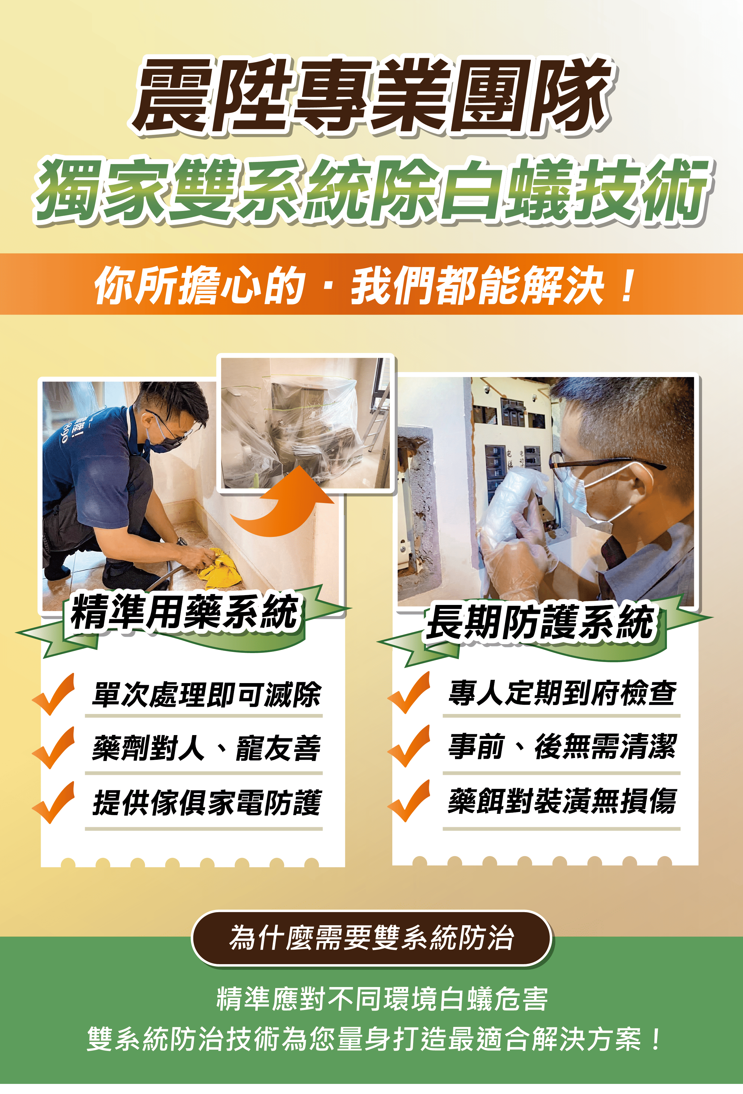 震陞除蟲公司除白蟻推薦-雙系統除白蟻滅除白蟻